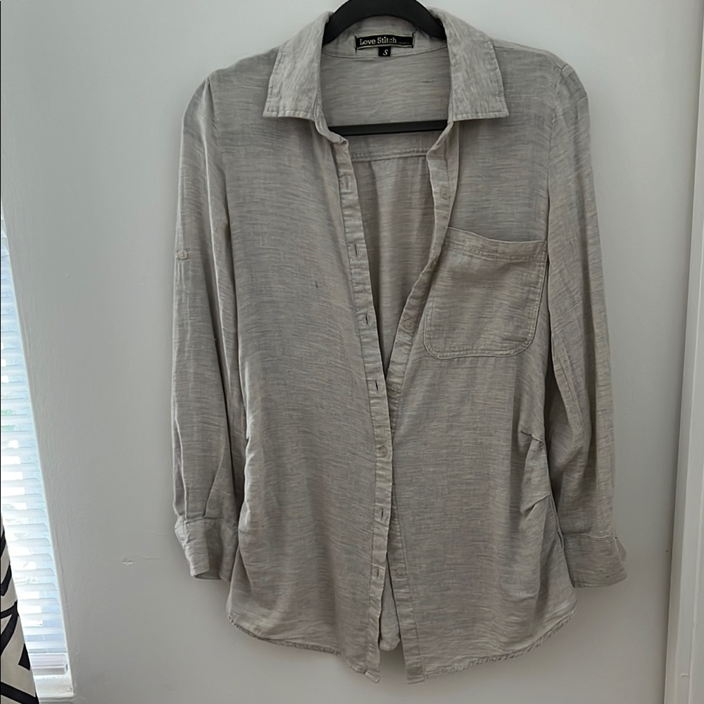 Lovestitch Light Gray Long Sleeve Shirt